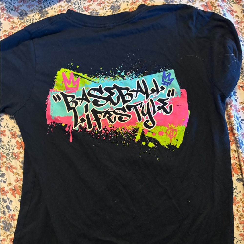 Baseball Lifestyle Kids Shirt - Black
